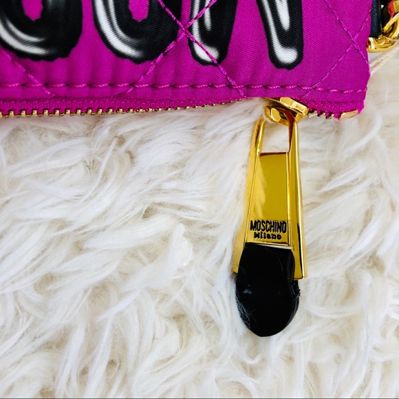 NWT: MOSCHINO Techno Fabric Tufted Wrislet - Picture 3 of 7